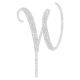 Make A Wish Silver Glitter - Letter W Acrylic Cake Topper