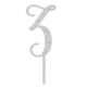 Make A Wish Silver Glitter - Letter Z Acrylic Cake Topper