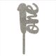 Make A Wish Silver Glitter - Number 1 Acrylic Cake Topper