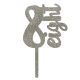 Make A Wish Silver Glitter - Number 8 Acrylic Cake Topper