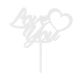 Make A Wish White - Love You Acrylic Cake Topper