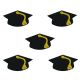 Anniversary House - Mortarboard Graduation Sugar Toppers x 5