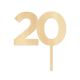 Make A Wish Birch Effect - Birthday Number 20 Wooden Cake Topper