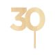 Make A Wish Birch Effect - Birthday Number 30 Wooden Cake Topper