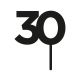 Make A Wish Black - Birthday Number 30 Acrylic Cake Topper