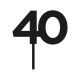 Make A Wish Black - Birthday Number 40 Acrylic Cake Topper