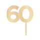 Make A Wish Birch Effect - Birthday Number 60 Wooden Cake Topper