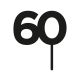 Make A Wish Black - Birthday Number 60 Acrylic Cake Topper
