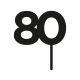 Make A Wish Black - Birthday Number 80 Acrylic Cake Topper