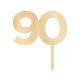 Make A Wish Birch Effect - Birthday Number 90 Wooden Cake Topper