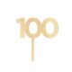 Make A Wish Birch Effect - Birthday Number 100 Wooden Cake Topper