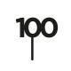 Make A Wish Black - Birthday Number 100 Acrylic Cake Topper