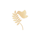 Make A Wish Birch Effect - Dove And Olive Branch Wooden Cake Topper