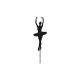 Make A Wish Black - Ballerina Acrylic Cake Topper