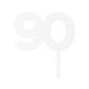 Make A Wish White - Birthday Number 90 Acrylic Cake Topper