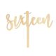 Make A Wish Birch Effect - Script Number 16 Wooden Cake Topper