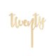 Make A Wish Birch Effect - Script Number 20 Wooden Cake Topper