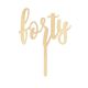 Make A Wish Birch Effect - Script Number 40 Wooden Cake Topper