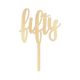 Make A Wish Birch Effect - Script Number 50 Wooden Cake Topper