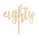 Make A Wish Birch Effect - Script Number 80 Wooden Cake Topper