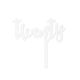 Make A Wish White - Script Number 20 Acrylic Cake Topper