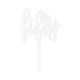 Make A Wish White - Script Number 50 Acrylic Cake Topper