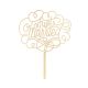 Make A Wish Birch Effect - Just Married Wooden Cake Topper