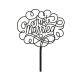 Make A Wish Black - Just Married Acrylic Cake Topper