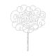 Make A Wish Silver Glitter - Just Married Acrylic Cake Topper