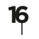 Make A Wish Black - Birthday Number 16 Acrylic Cake Topper