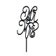Make A Wish Black - Mr And Mrs Acrylic Cake Topper