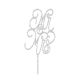 Make A Wish Silver Glitter - Mr And Mrs Acrylic Cake Topper