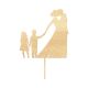 Make A Wish Birch Effect - Wedding Family Wooden Cake Topper
