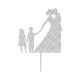 Make A Wish Silver Glitter - Wedding Family Acrylic Cake Topper