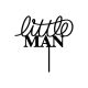 Make A Wish Black - Little Man Acrylic Cake Topper