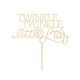 Make A Wish Birch Effect - Twinkle Star Wooden Cake Topper