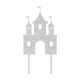 Make A Wish Silver Glitter - Castle Acrylic Cake Topper