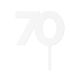 Make A Wish White - Birthday Number 70 Acrylic Cupcake Topper
