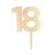 Make A Wish Birch Effect - Birthday Number 18 Wooden Cupcake Topper