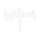 Make A Wish White - Script Number 16 Acrylic Cupcake Topper