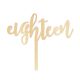 Make A Wish Birch Effect - Script Number 18 Wooden Cupcake Topper