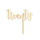 Make A Wish Birch Effect - Script Number 20 Wooden Cupcake Topper