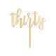 Make A Wish Birch Effect - Script Number 30 Wooden Cupcake Topper