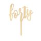 Make A Wish Birch Effect - Script Number 40 Wooden Cupcake Topper