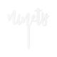 Make A Wish White - Script Number 90 Acrylic Cupcake Topper