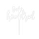 Make A Wish White - Script Number 100 Acrylic Cupcake Topper