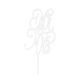 Make A Wish White - Mr & Mrs Acrylic Cupcake Topper
