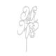 Make A Wish Silver Glitter - Mr & Mrs Acrylic Cupcake Topper