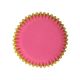 Cupcake Cases Foil Lined - Peach with Gold Foil Trim Pk/30