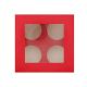 Luxury Satin Red Cupcake Box Holds 4 Cupcakes